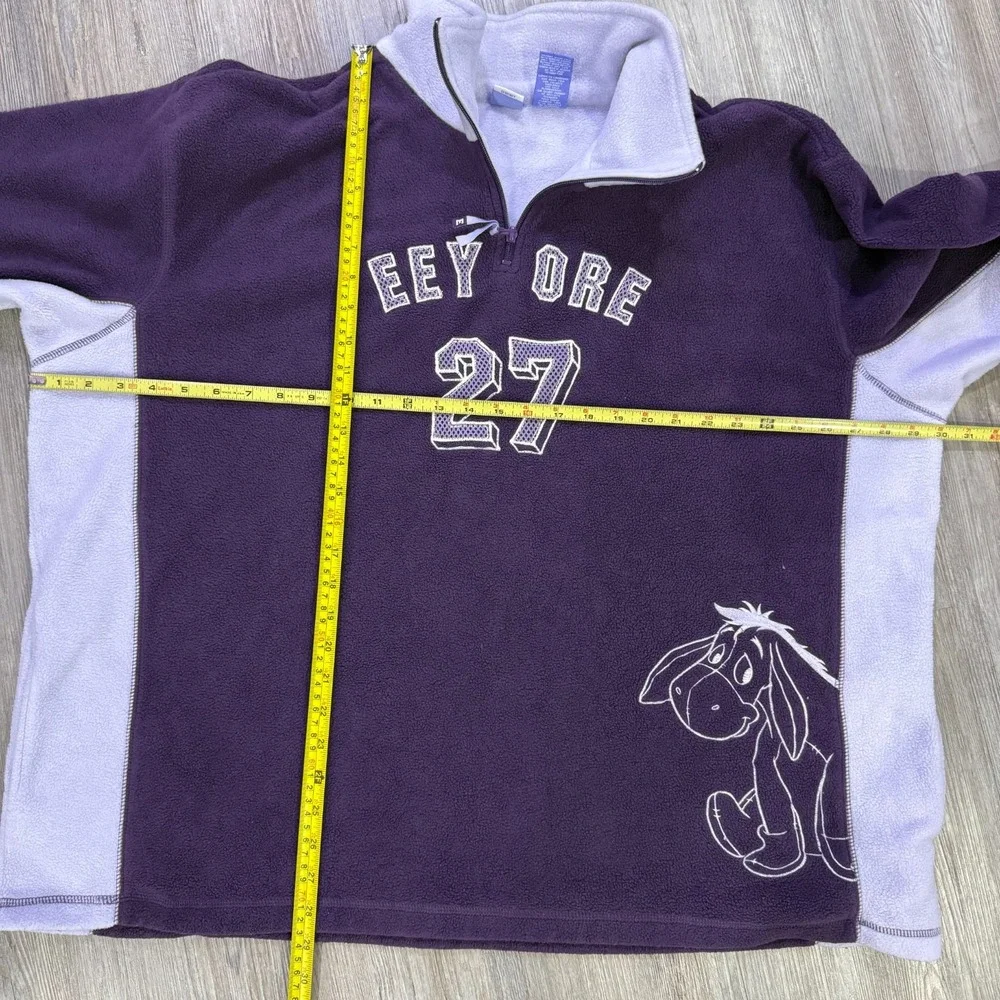 Disney Womens 26W/28W Vintage Y2K Eeyore 1/4‎ Zip Fleece